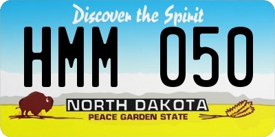 ND license plate HMM050