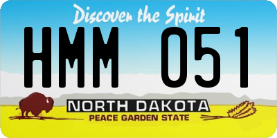 ND license plate HMM051