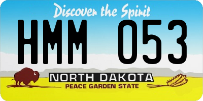 ND license plate HMM053