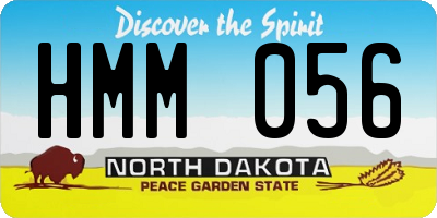 ND license plate HMM056