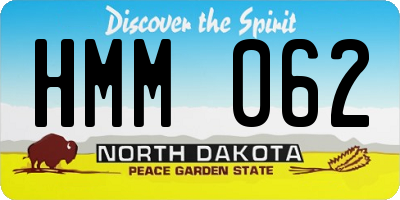 ND license plate HMM062