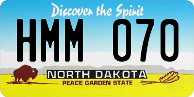 ND license plate HMM070