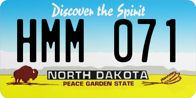 ND license plate HMM071