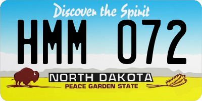 ND license plate HMM072