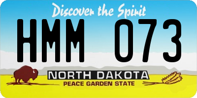 ND license plate HMM073