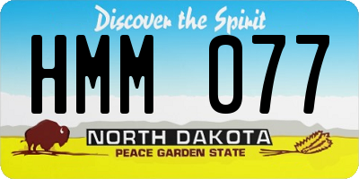 ND license plate HMM077