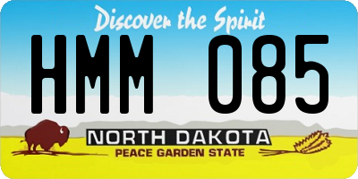 ND license plate HMM085