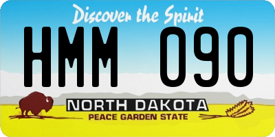 ND license plate HMM090