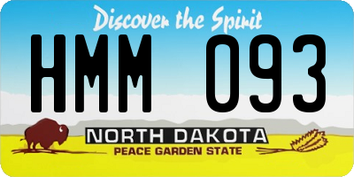 ND license plate HMM093