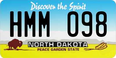 ND license plate HMM098