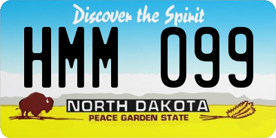 ND license plate HMM099