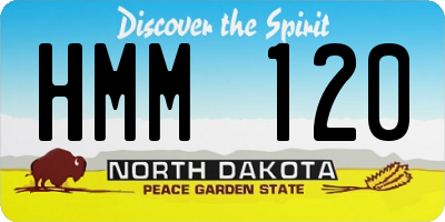 ND license plate HMM120