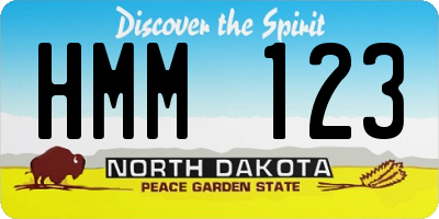 ND license plate HMM123