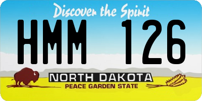 ND license plate HMM126