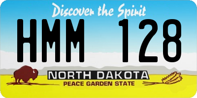 ND license plate HMM128