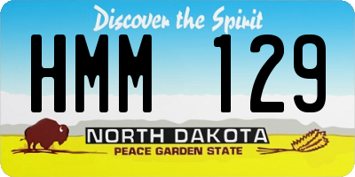 ND license plate HMM129