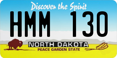 ND license plate HMM130