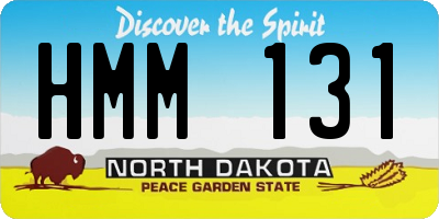ND license plate HMM131