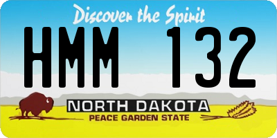 ND license plate HMM132