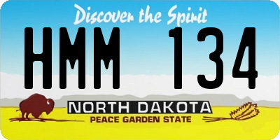 ND license plate HMM134