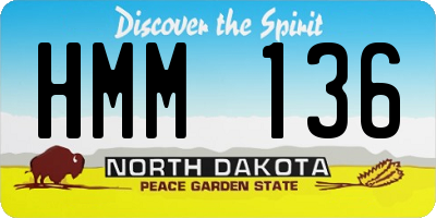 ND license plate HMM136