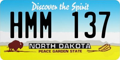 ND license plate HMM137
