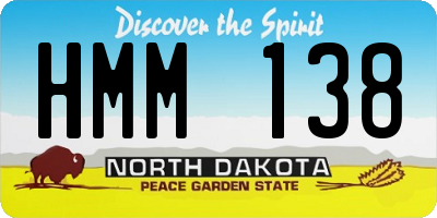 ND license plate HMM138