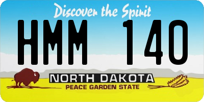 ND license plate HMM140