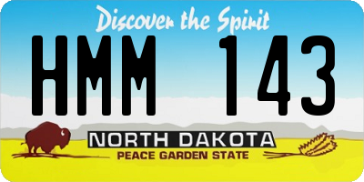 ND license plate HMM143