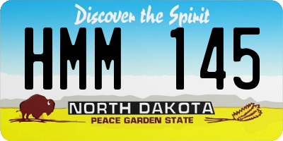 ND license plate HMM145