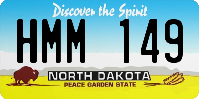 ND license plate HMM149