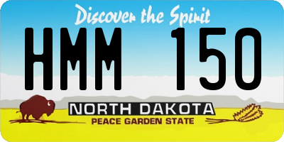 ND license plate HMM150