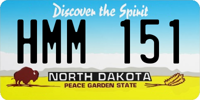 ND license plate HMM151