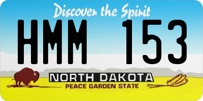 ND license plate HMM153