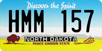 ND license plate HMM157