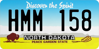 ND license plate HMM158