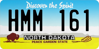 ND license plate HMM161