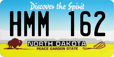 ND license plate HMM162