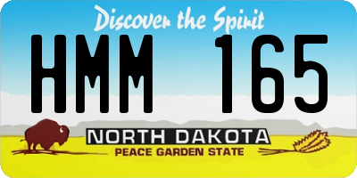 ND license plate HMM165