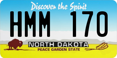 ND license plate HMM170