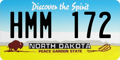 ND license plate HMM172