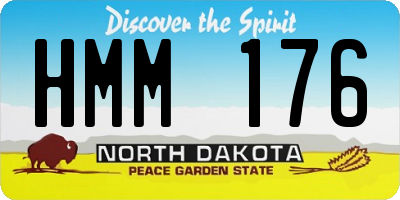 ND license plate HMM176