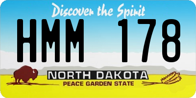 ND license plate HMM178