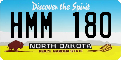 ND license plate HMM180