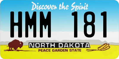 ND license plate HMM181