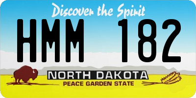 ND license plate HMM182