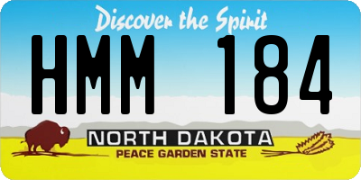 ND license plate HMM184