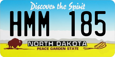 ND license plate HMM185