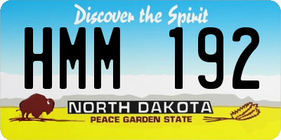 ND license plate HMM192