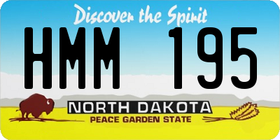 ND license plate HMM195